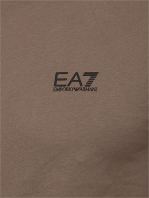 EA7 EMPORIO ARMANI T-shirt EA7 Core Identity in cotone Pima marrone in UOMO