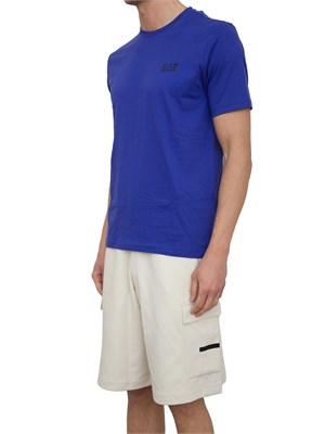 EA7 EMPORIO ARMANI T-shirt EA7 Core Identity in cotone Pima blu in UOMO