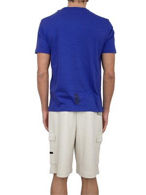 EA7 EMPORIO ARMANI T-shirt EA7 Core Identity in cotone Pima blu in UOMO
