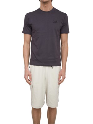 EA7 EMPORIO ARMANI T-shirt EA7 Core Identity in cotone Pima grigio in UOMO