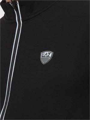 EA7 EMPORIO ARMANI Tuta sportiva Ea7 in misto viscosa con felpa full zip e pantaloni nero in UOMO