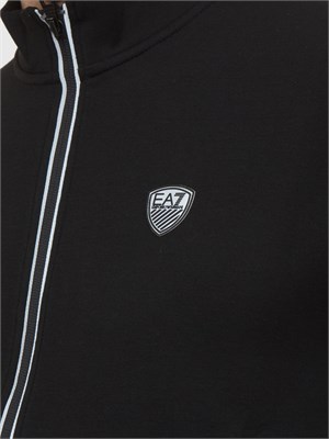 EA7 EMPORIO ARMANI Tuta sportiva Ea7 in misto viscosa con felpa full zip e pantaloni nero in UOMO