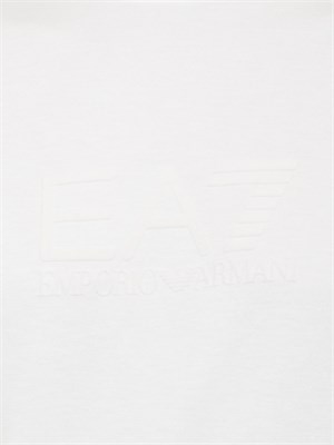EA7 EMPORIO ARMANI T-shirt EA7 Lux Identity in jersey di misto modal avorio in UOMO