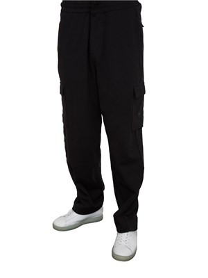 EA7 EMPORIO ARMANI Pantaloni cargo EA7 in misto cotone nero in UOMO