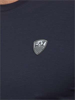 EA7 EMPORIO ARMANI T-shirt Ea7 a maniche lunghe in jersey stretch blu in UOMO