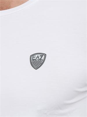EA7 EMPORIO ARMANI T-shirt Ea7 a maniche lunghe in jersey stretch bianco in UOMO