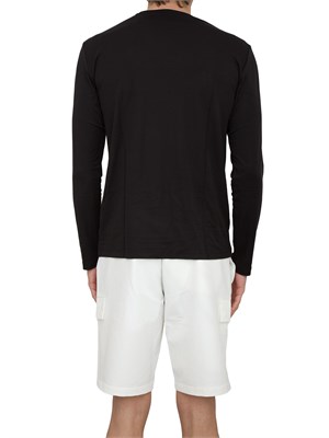 EA7 EMPORIO ARMANI T-shirt Ea7 a maniche lunghe in jersey stretch nero in UOMO