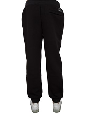 EA7 EMPORIO ARMANI Pantalone tuta EA7 in misto cotone nero in UOMO