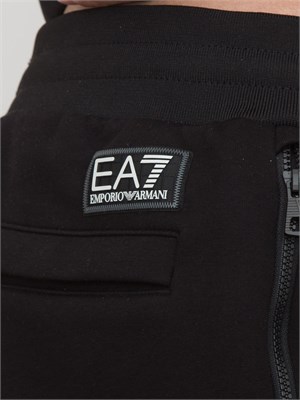 EA7 EMPORIO ARMANI Pantalone tuta EA7 in misto cotone nero in UOMO
