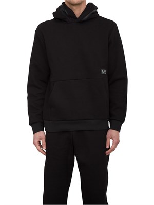 EA7 EMPORIO ARMANI Felpa con cappuccio EA7 nero in UOMO