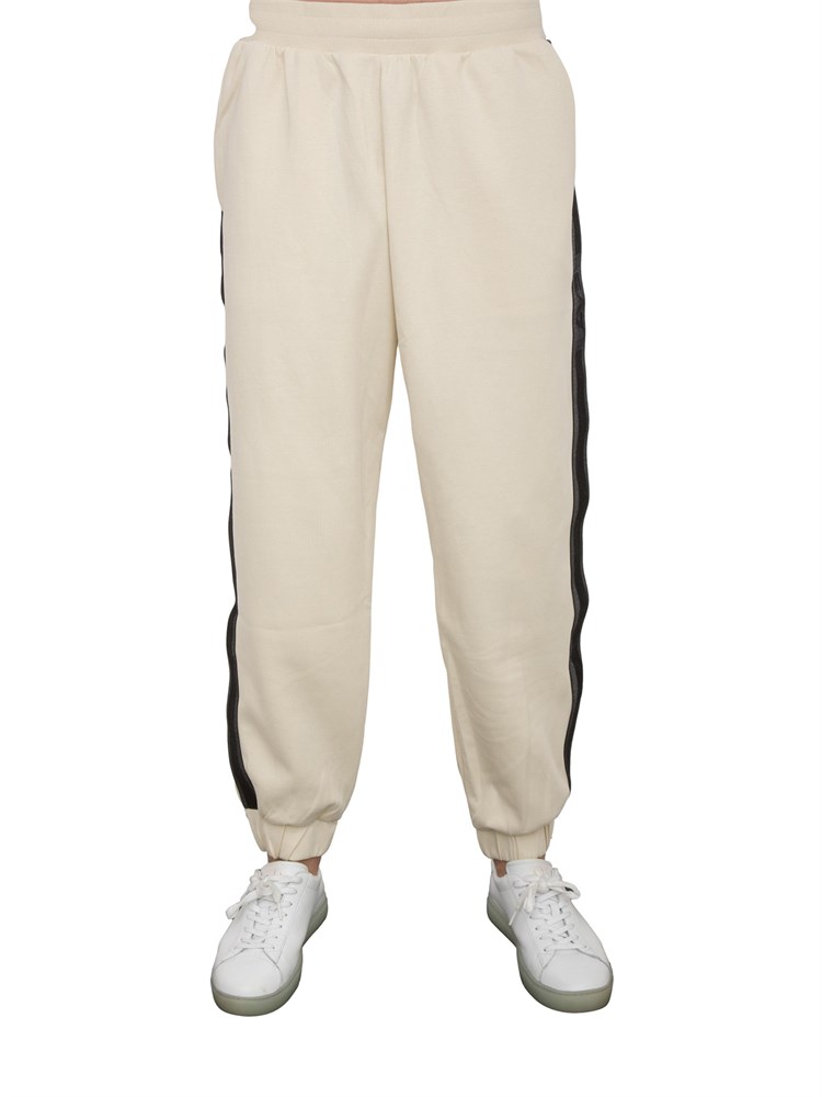 EA7 EMPORIO ARMANI Pantaloni jogger EA7 Logo Series in misto cotone avorio
