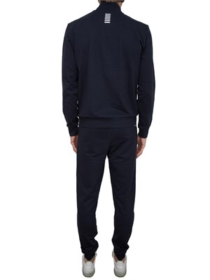 EA7 EMPORIO ARMANI Tuta Ea7 Core Identity in cotone blu in UOMO