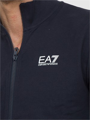 EA7 EMPORIO ARMANI Tuta Ea7 Core Identity in cotone blu in UOMO