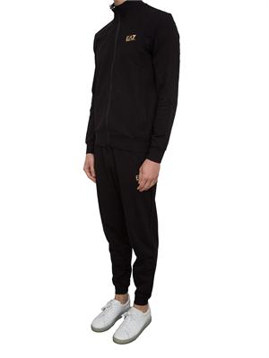EA7 EMPORIO ARMANI Tuta Ea7 Core Identity in cotone nero in UOMO