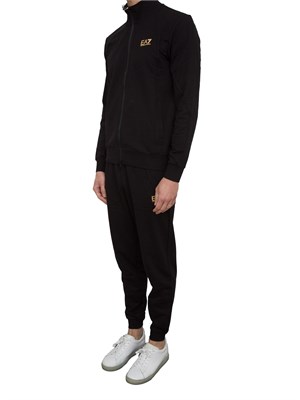 EA7 EMPORIO ARMANI Tuta Ea7 Core Identity in cotone nero in UOMO
