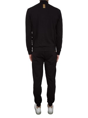 EA7 EMPORIO ARMANI Tuta Ea7 Core Identity in cotone nero in UOMO