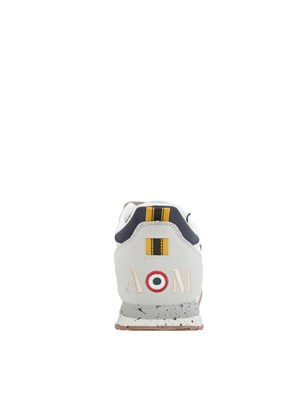 Sneaker bianca Aeronautica Militare in suede in UOMO