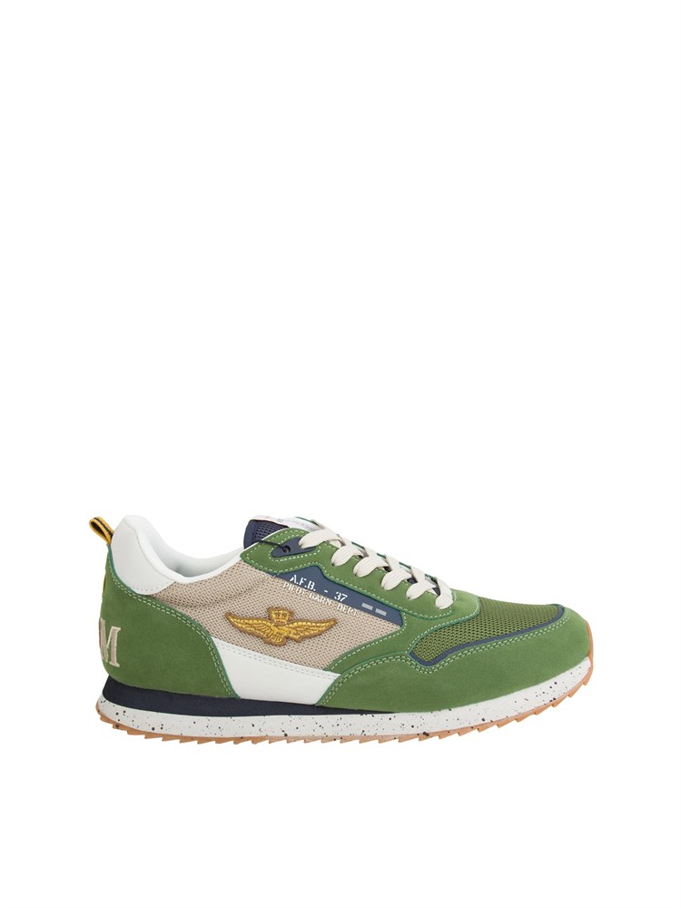 Sneaker verdi Aeronautica Militare in suede
