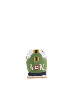 Sneaker verdi Aeronautica Militare in suede in UOMO