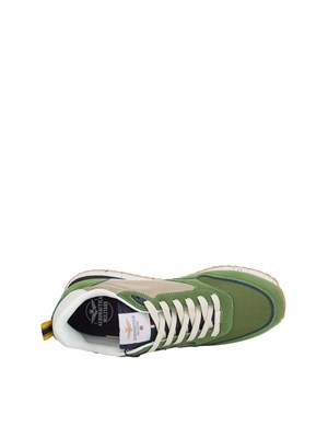 Sneaker verdi Aeronautica Militare in suede in UOMO