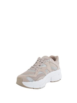 EA7 EMPORIO ARMANI Sneaker beige Emporio Armani in suede e tessuto tecnico in UOMO