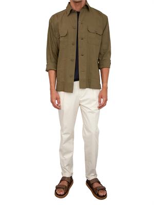 Maglia uomo Emporio Armani in misto cotone, seta e lyocell blu in UOMO