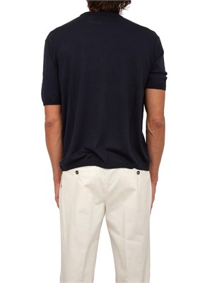 Maglia uomo Emporio Armani in misto cotone, seta e lyocell blu in UOMO