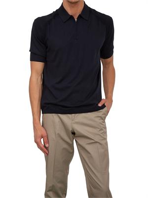 Maglia blu maniche corte Emporio Armani uomo in misto lyocell in UOMO