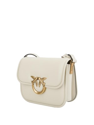 Borsetta squadrata a spalla Pinko Love Bag Box in nappa bianca in DONNA
