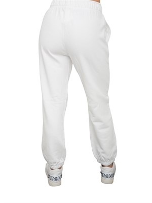 Pantalone tuta bianco Pinko con gioiello Love Birds in DONNA