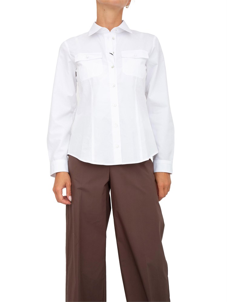 Camicia Marella in popeline di cotone bianco