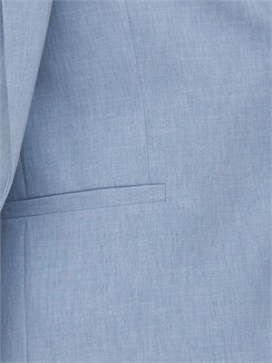 BOSS Abito Hugo tre pezzi slim fit in tessuto effetto lino azzurro in UOMO
