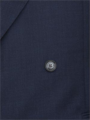 Abito Boss in lana vergine mélange blu con elasticità naturale in UOMO
