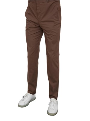 Pantalone chino Corneliani marrone in misto cotone in UOMO