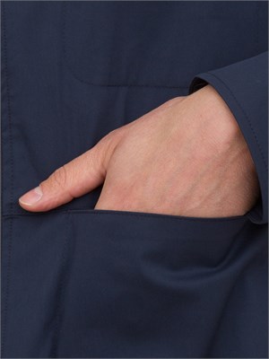 Giubbino blu Corneliani in tessuto tecnico anti pioggia e anti piega in UOMO