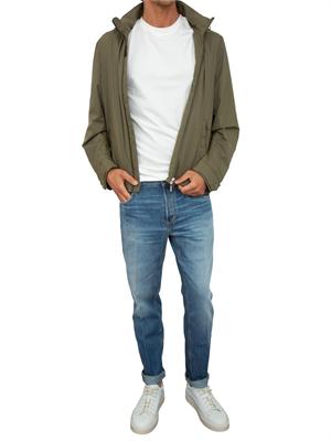 Giubbino verde con cappuccio  Moorer idrorepellente in UOMO