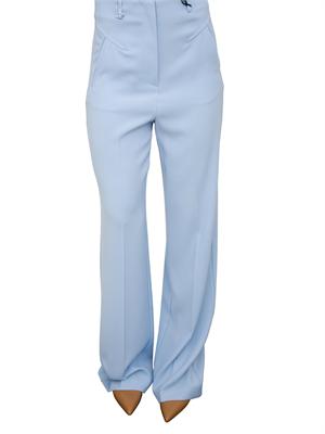 Pantaloni palazzo Patrizia Pepe in crêpe celeste in DONNA