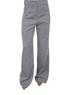 Pantaloni palazzo Patrizia Pepe grigi in tessuto crêpe in DONNA