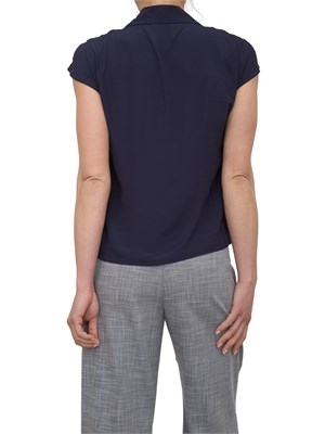 Casacca blu smanicata Patrizia Pepe dettagli Fly e catena sul collo in DONNA