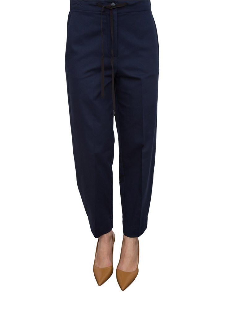 Pantaloni blu a sigaretta Patrizia Pepe con coulisse