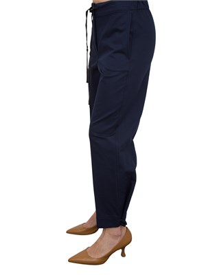 Pantaloni blu a sigaretta Patrizia Pepe con coulisse in DONNA