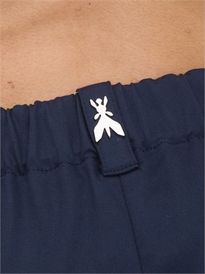 Pantaloni blu a sigaretta Patrizia Pepe con coulisse in DONNA