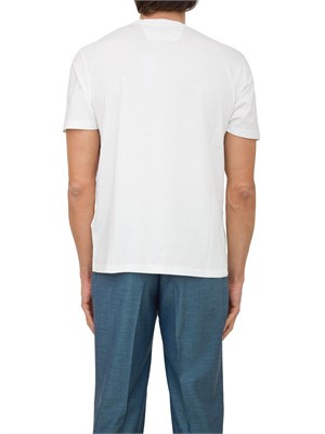 T-shirt bianca girocollo C.P. Company in cotone con logo stampato in UOMO