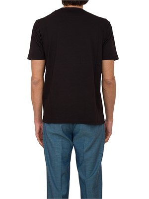 T-shirt uomo nera C.P. Company in cotone con stampa logo in UOMO