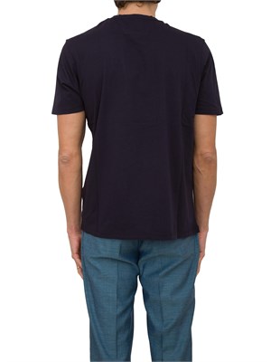 T-shirt uomo blu C.P. Company in cotone con stampa logo in UOMO