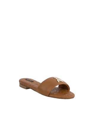 Sandali ciabatta Patrizia Pepe in pelle cuoio in DONNA