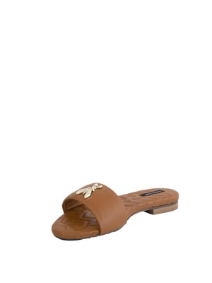 Sandali ciabatta Patrizia Pepe in pelle cuoio in DONNA