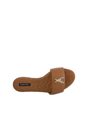 Sandali ciabatta Patrizia Pepe in pelle cuoio in DONNA