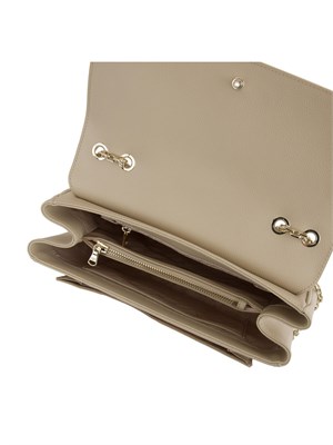 Fly borsa a spalla Patrizia Pepe in pelle beige con catena in DONNA