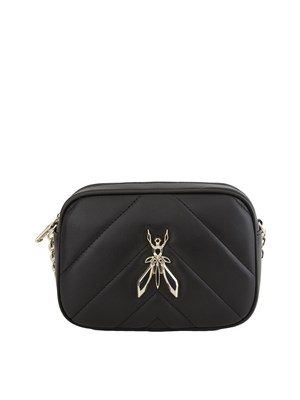 Tracollina Patrizia Pepe in pelle nera con catena oro in DONNA